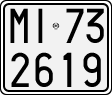 License plate of Italy, Motorcycles (1927 year series)