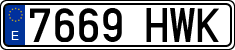 License plates of Spain, Ordinary (2000)
