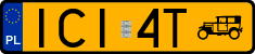 License plates of Poland, Oldtimers