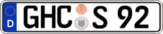 German license plate, Regular plates