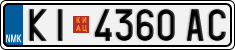 License plate of North Macedonia, Regular plates (2012)