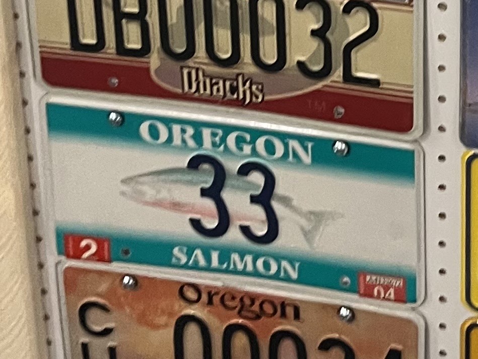 33, License plate without vehicle 