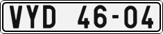 License plate of the Czech Republic, Cars (1960)