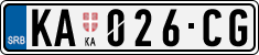 License plate of Serbia, Cars