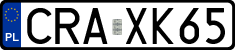 License plates of Poland, Regular car plates