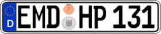 German license plate, Regular plates