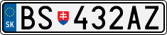 License plate of Slovakia, Cars