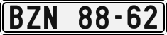 License plate of the Czech Republic, Cars (1960)