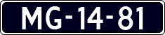 License plate of the Netherlands, Cars