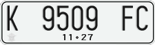 License plate of Indonesia, Regular plates