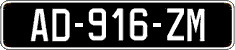 French license plate, SIV (oldtimers)