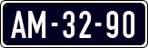 License plate of the Netherlands, Imported oldtimers (cars)