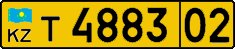 License plate Kazakhstan, Foreigners (2012)