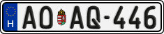 license plates of Hungary, Regular plates (2022)