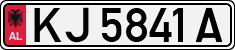 License plate of Albania, Cars (1993)