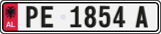 License plate of Albania, Cars (1993)