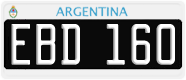 License plate of Argentina, Cars (1995, ABC 123)