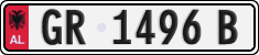 License plate of Albania, Cars (1993)
