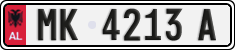 License plate of Albania, Cars (1993)