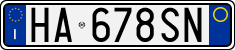License plate of Italy, Cars (1994 year series)