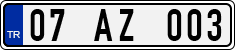 License plate of Turkey, Regular plates