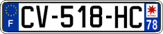 French license plate, SIV (ordinary)