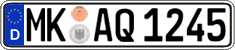 German license plate, Regular plates