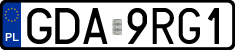License plates of Poland, Regular car plates