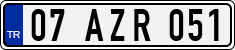 License plate of Turkey, Regular plates