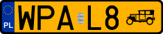 License plates of Poland, Oldtimers