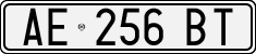License plate of Italy, Cars (1994 year series)