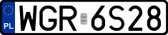 License plates of Poland, Regular car plates