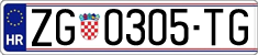 License plate of Croatia, Regular plates