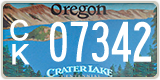 Oregon, Specialty plates (AB 12345)