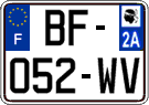 French license plate, SIV (ordinary)