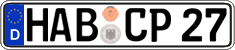 German license plate, Regular plates