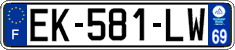 French license plate, SIV (ordinary)
