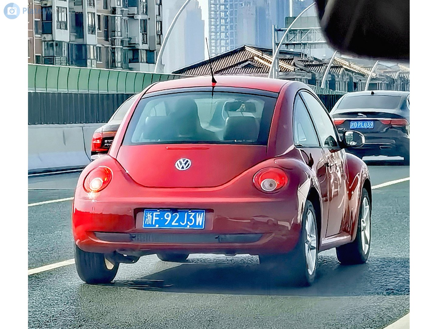 浙F·92J3W, Volkswagen Beetle 2nd gen (New Beetle) Coupé (1C/9C), facelift, 2006–2010