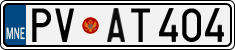 License plate of Montenegro, Cars
