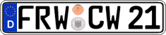 German license plate, Regular plates
