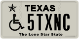 Texas, Vehicles for disabled persons (1ABCD)