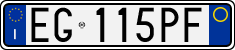 License plate of Italy, Cars (1994 year series)
