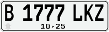 License plate of Indonesia, Regular plates