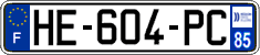 French license plate, SIV (ordinary)