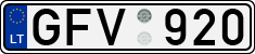 License plate of Lithuania, Cars