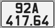 License plate of Vietnam, Cars