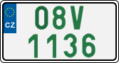 License plate of the Czech Republic, Oldtimers (2001)