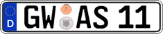 German license plate, Regular plates