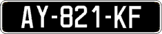 French license plate, SIV (oldtimers)