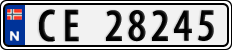License plate of Norway, Cars